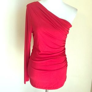 Tart One Shoulder Red Top